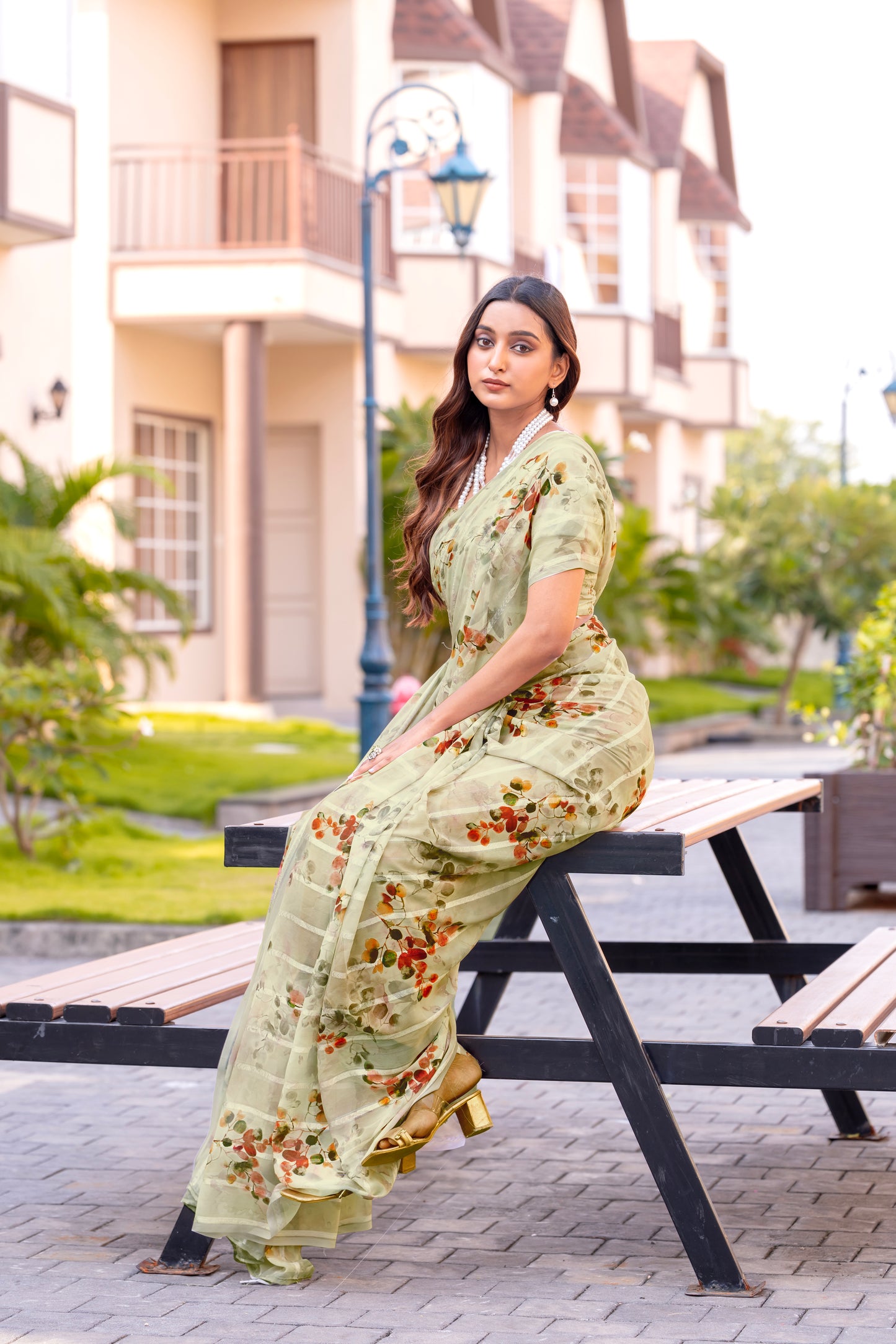 Luxurious Weightless Saree with MultiDesigncolored