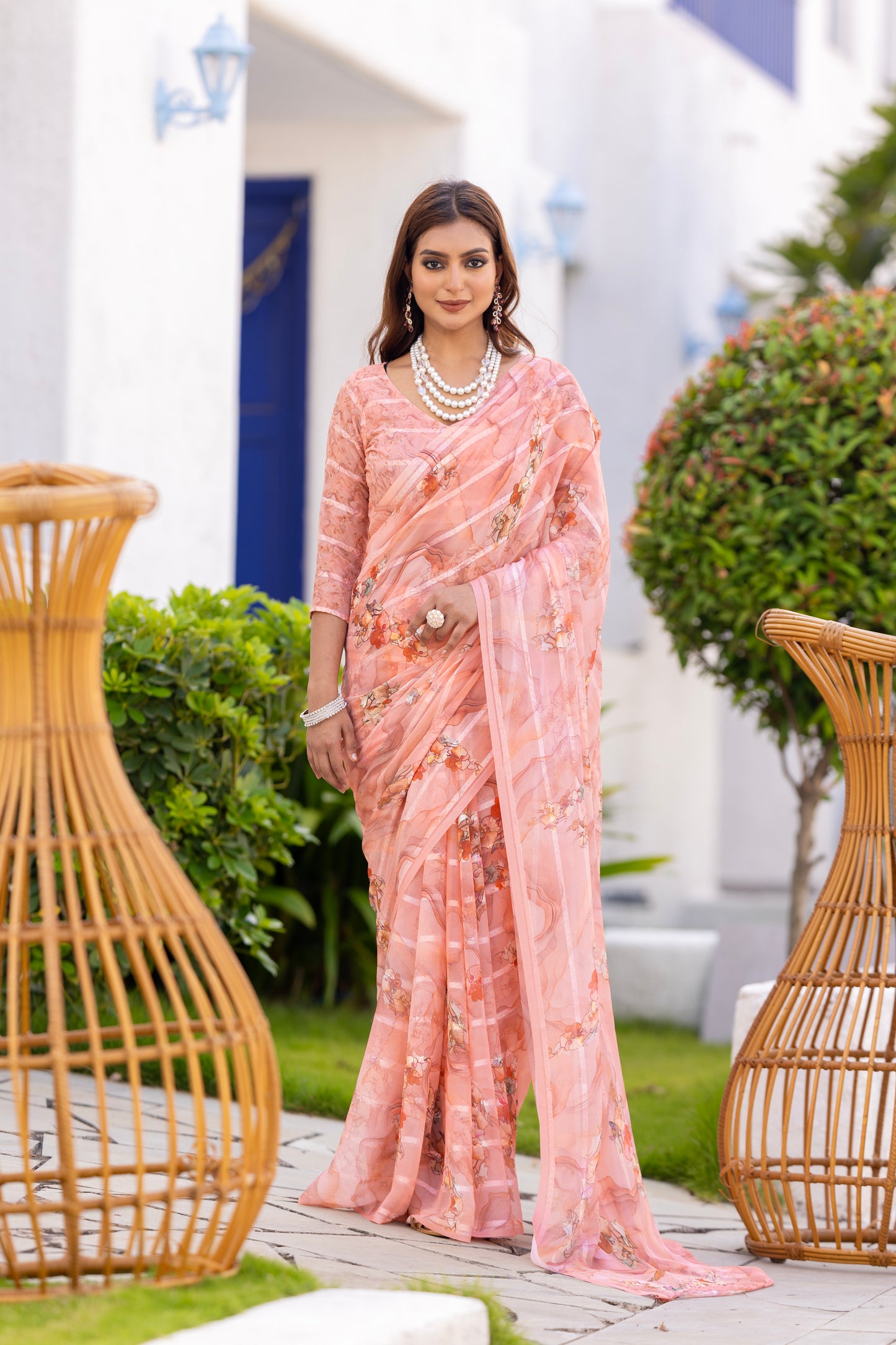 Luxurious Weightless Saree with Multicolored Design