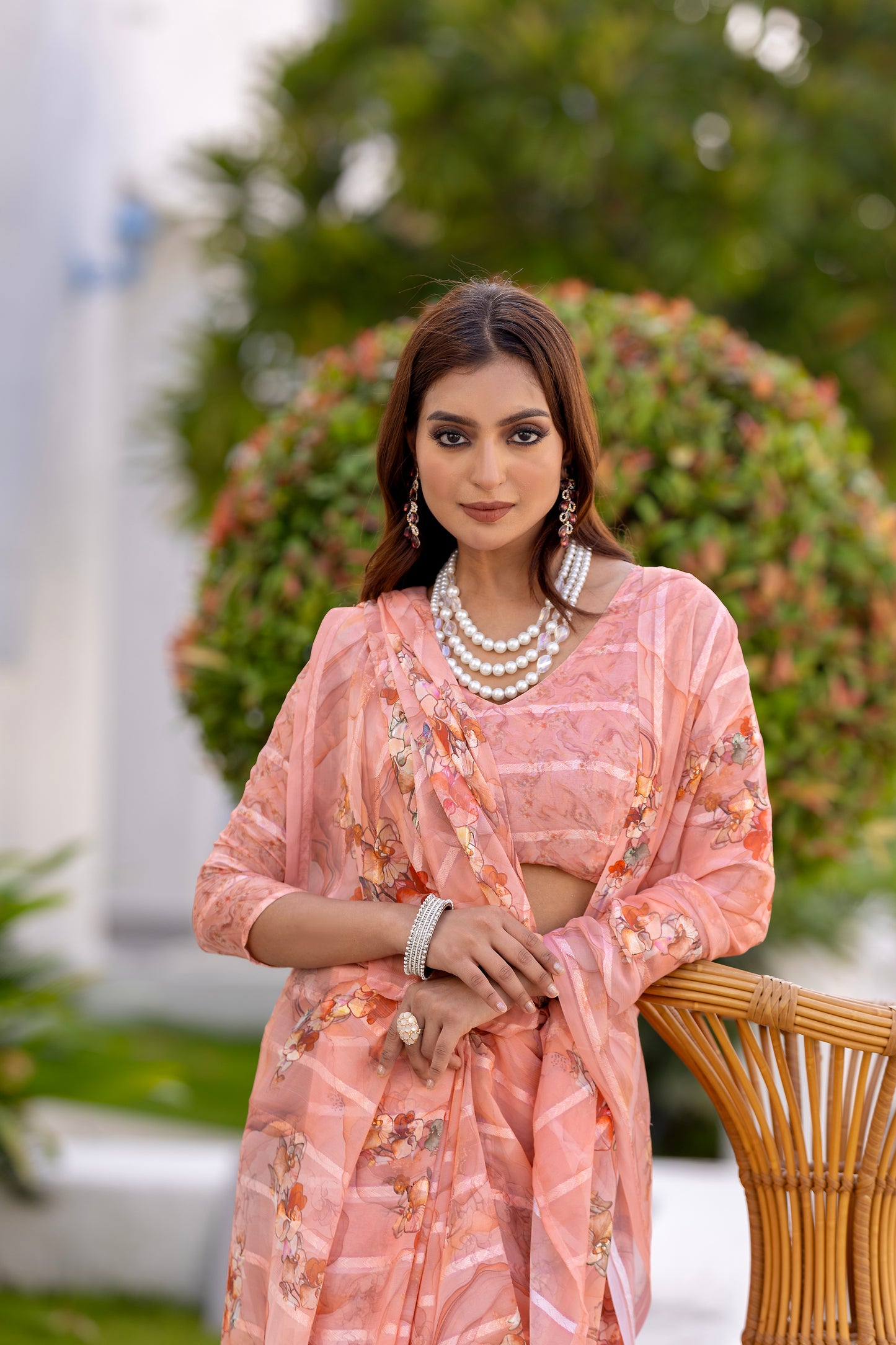 Luxurious Weightless Saree with Multicolored Design