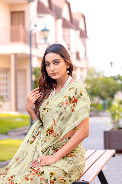 Luxurious Weightless Saree with MultiDesigncolored