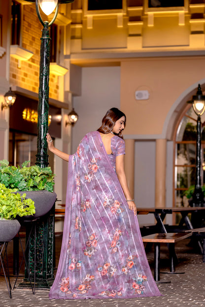 Elegant Weightless Saree Featuring Multi Colored Patterns