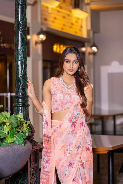 Elegant Weightless Saree Featuring Multi Colored Patterns