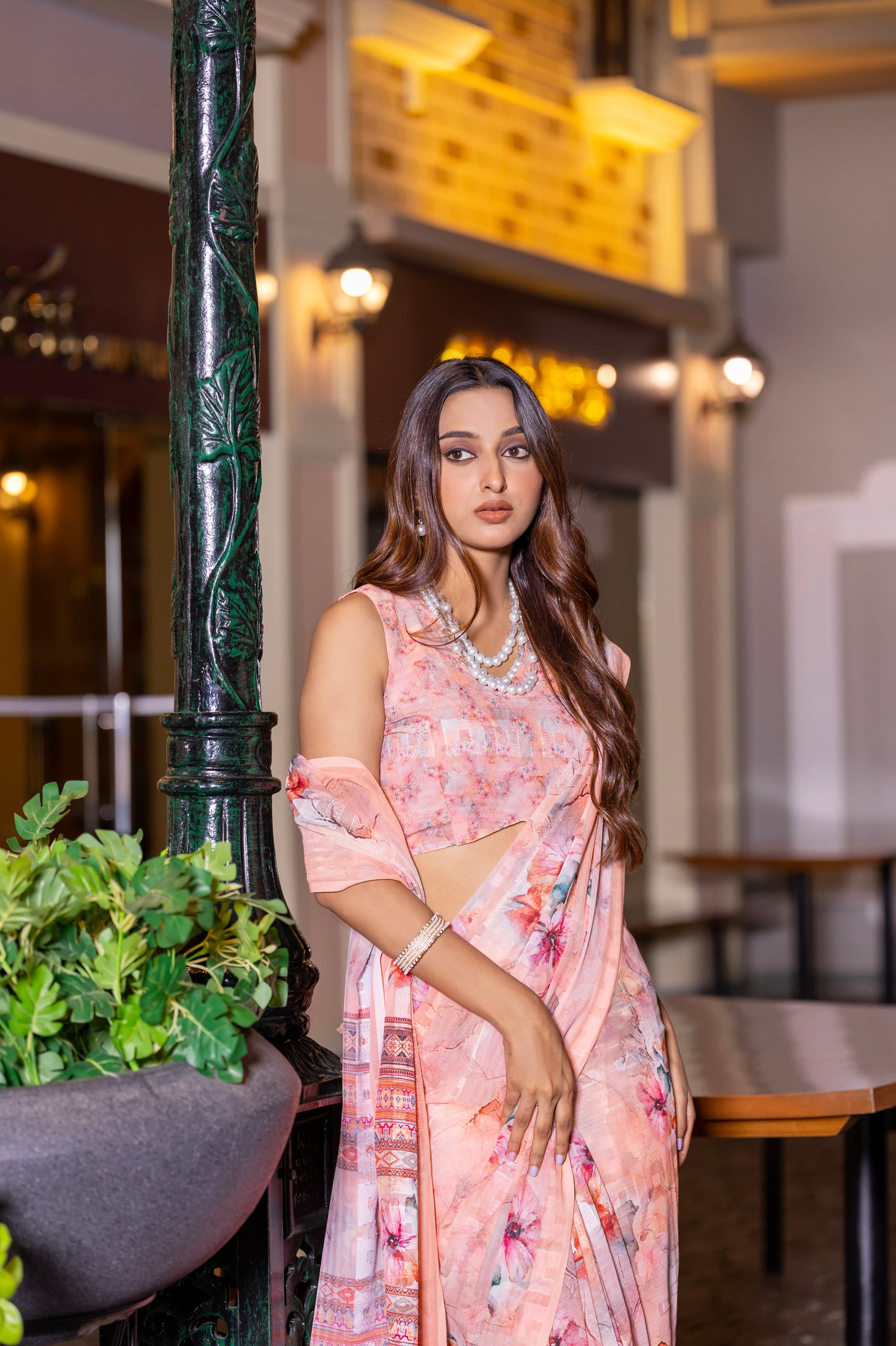 Elegant Weightless Saree Featuring Multi Colored Patterns